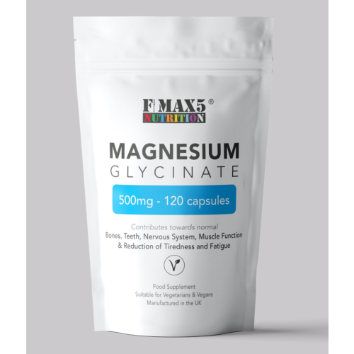 Magnesium Glycinate 500mg  120 High Strength Capsules for Bone  Energy