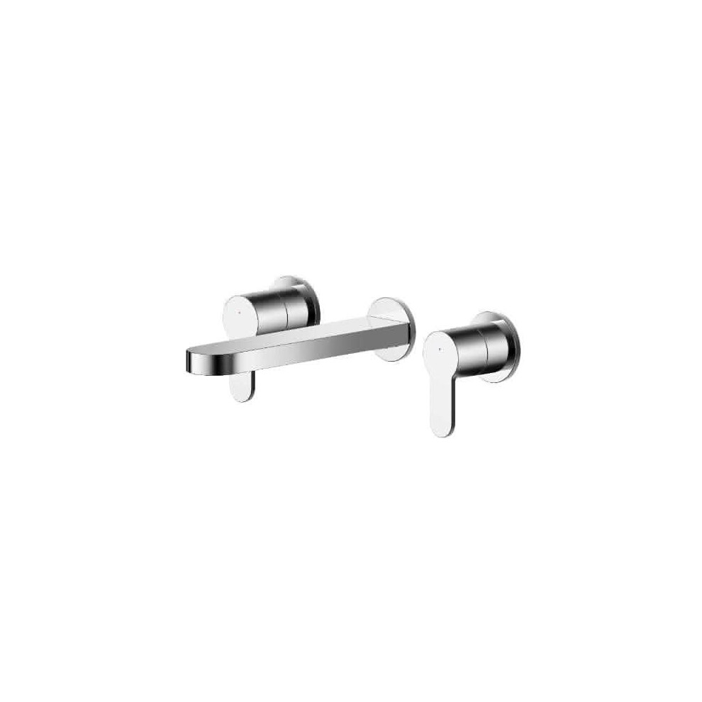 Nuie Arvan 3-Hole Wall Mounted Basin Mixer Tap - Chrome 5056211898535