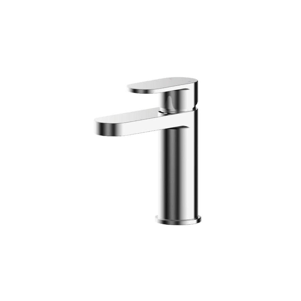 Nuie Binsey Mono Basin Mixer Tap With Push Button Waste - Chrome 5056211898764