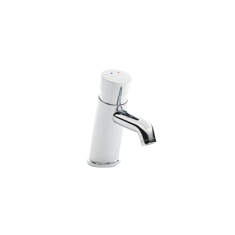 Nuie Self Closing Non-Concussive Mono Basin Mixer Tap - Chrome 5055369019298