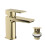 Lunar Soft Square Mono Basin Mixer Tap with Waste - Brushed Brass 1
