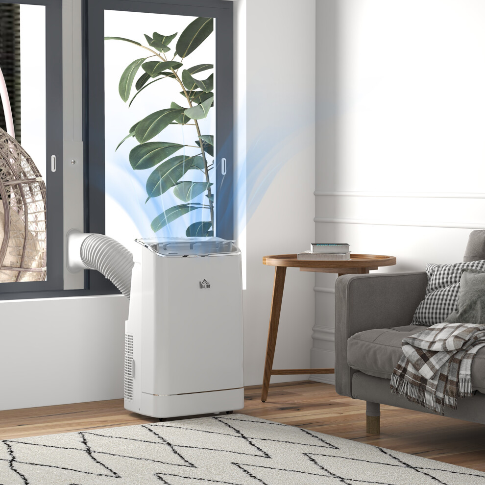 HOMCOM 14000 BTU Mobile Air Conditioner with WiFi Smart App, 35m², White