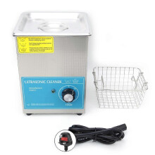(As show, One size) 2L Stainless Steel Industrial Ultrasonic Cleaner with Timer for Jewelry GlassesUK 200-240V