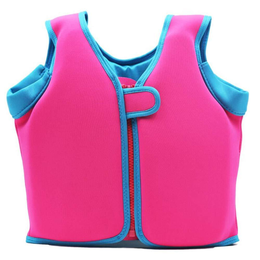 (Rose Red, L for 4-6 year) Kids Swim Life Jacket Float Vest Swimming Pool Buoyancy Aid Child Water Sport