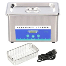 (As show, One size) Ultrasonic Washing Machine Timed Cleaner for Jewelry Rings Cleaning DK‑009A 0.9L 35WAC220V EU Plug