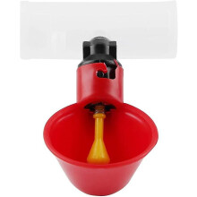 (As show, One size) 5pcs Poultry Water Drinking Cups Bird Feeder Plastic Automatic Livestock Waterer Chicken Hen Coop Po