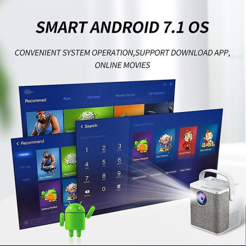 (As show, One size) Portable LCD LED projector 1