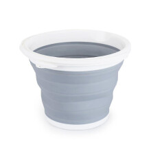 (As show, One size) Foldable Wash Bucket- Creative Plastic Portable Washing Fishing Clean Tool 10L