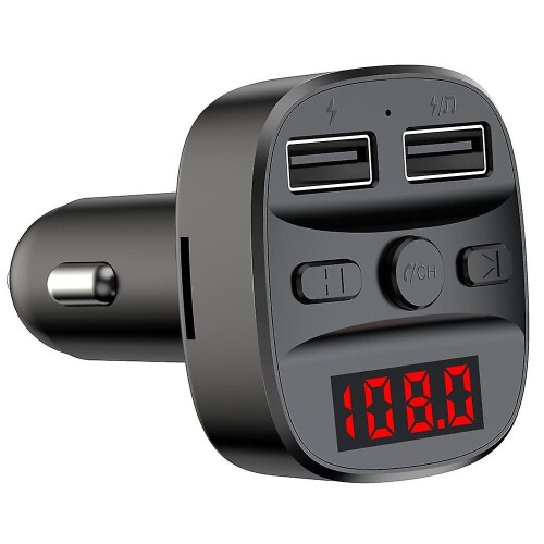 (As show, One size) Car Bluetooth Hands-Free FM Transmitter