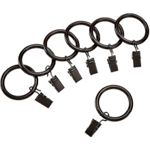 (As show, One size) Curtain Rod Clip Rings compatible 1" Rod, Set Of 20, Bronze
