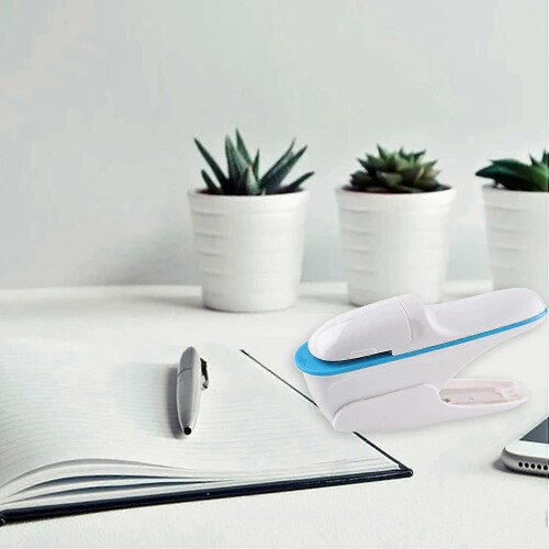 (As show, One size) Mini Paper Stapler, Without Pliers, White 1