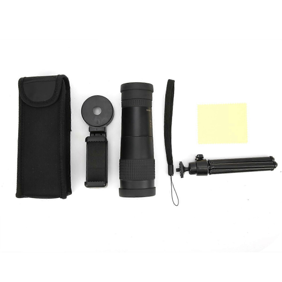 (As Show, One Size) 10Â300X40mm Telescope High Power High Definition Monocular Telescope With Smartphone Adapter Tripod 6909775587003