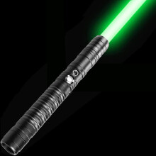 (As show, One size) Rechargeable lightsaber metal grip plays 7 RGB colours with sound lightsaber
