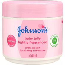 (Pack of 2) Johnson's Baby Jelly Lightly Fragranced 250mL – Gentle, Hypoallergenic Moisturizer for Delicate Baby Skin, Locks in Moisture