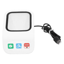 (As show, One size) Desktop Barcode Scanner Voice Prompts Large Window QR Barcode Scanner with USB Interface 2D Barcode