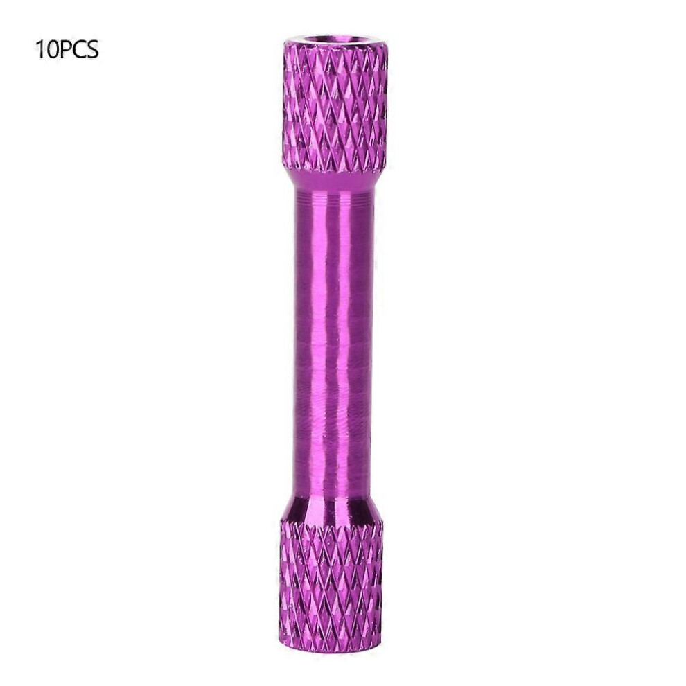 (As Show, One Size) 10 Pcs Standoff M3x35mm Anodized Aluminum Alloy Internal Thread Column Spacer For Dronepurple 6909775617175