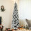 Homcom HOMCOM 7ft Flocked Pencil Christmas Tree with Auto Open, Steel Base 1