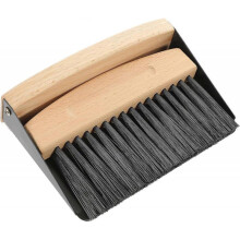 1 Set Mini Dustpan and Brush Set Wood Tabletop Small Broom Portable Cleaning Brush Dustpan Combo for Desk Housekeeping Office Kitchen Pet Nest