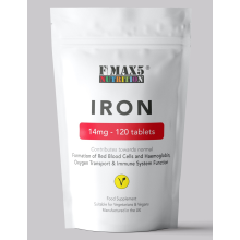 Iron 14mg 120 Vegan Tablets High Strength Energy & Pregnancy Support