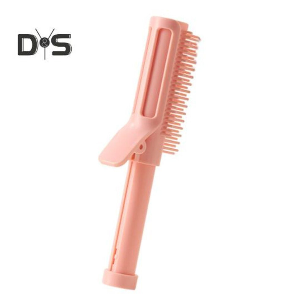 (pink) Retractable Hair Brush With Clip 2-in-1 Fluffy Hair Volume Comb Portable Travel Professional Women Hair Styling Detangling Tools