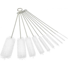 10 Pieces Bottle Cleaning Brushes for Tube Bottle Straws Narrow Neck Cups Pipewhite