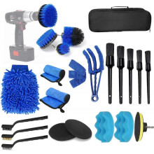 23pcs Car Cleaning Tool Kit Car Wash Kit, Car Detailing Brush Set, Auto Detailing Drill Brush Set