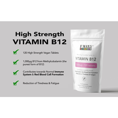 Vitamin B12 1000mcg Methylcobalamin  120 Tablets for Energy Support 1