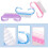 Plastic Handle Nail Cleaning Brush Tool (Random Color) 6 Pieces 3