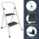 2 Step Ladder with Rubber Step Safety Handle Portable 2