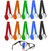 (COLOR 1) Glasses Lens Cleaner Microfiber Cleaning Brush (Random Color) 10 Pieces