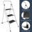 3 Step Ladder with Folding Portable Strong Iron 2