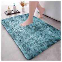 (50 CM x 80 CM- Non Slip Bath Mat Bathroom Rug/Welcome Door Mat, Tie Dye Teal) Shaggy Large Rugs Non Slip Bedroom Living Room Carpet Hallway Runner Rug