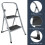 (2 Step) Foldable DIY Step Ladder Anti Slip Mat - Grey 3