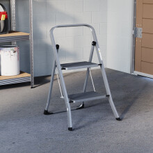 (2 Step) Foldable DIY Step Ladder Anti Slip Mat - Grey