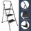 (3 Step) Foldable DIY Step Ladder Anti Slip Mat - Grey 3