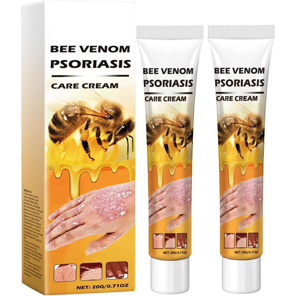 Gogerstar Cream 3Pcs Bee Venom Psoriasis Bee Venom For Psoriasis, Soothing Psoriasis Body For Redness & Itching, Relieve Skin Itchiness