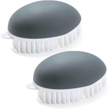 2Pack Vegetable Brush,Non-Slip Grip Potato Scrubber Veggie Brush with Flexible and Hard Bristles