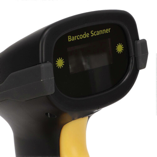 (As show, One size) Barcode Scanner 2.4G Wireless 1D Bar Code Reader Tool with Charging Base for Store 1