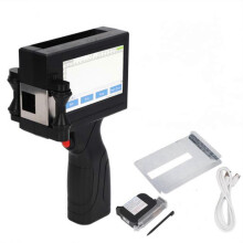 (As show, One size) Handheld Inkjet Printer Gun Portable Intelligent with LED Touch Screen 12.7mm UK Plug AC110‑240V