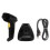 (As show, One size) 2D Barcode Scanner Bluetooth 2.4G Wireless Handheld Barcode Scanner with Charging Receiving Base for 1