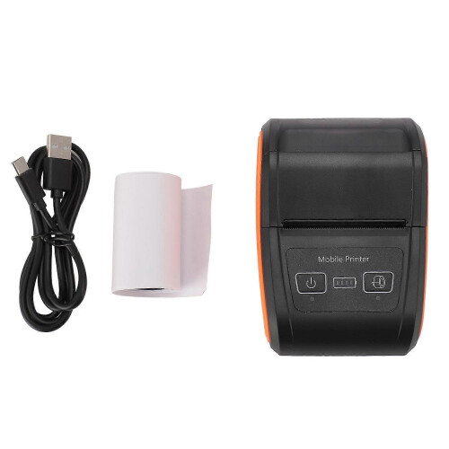 (As show, One size) Thermal Receipt Printer USB Mini Portable Bluetooth HD Printing for POS Office Electronics