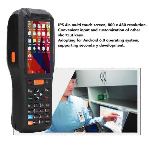 (As show, One size) Receipt Printer Scanner 4in Touch Screen Thermal Printer Barcode Scanner 100‑ AC for Android 6.0 1