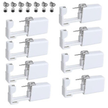 (As show, One size) 8 Pack Disposable Ear Piercing Gun With Ear Studs Asepsis No Pain Safety Self Ear Piercing Gun Kit Tool_Gift Of G