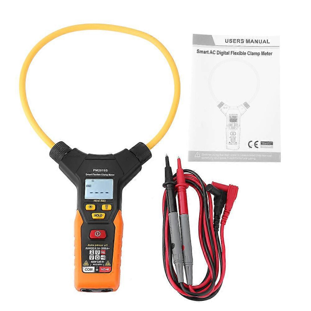 (As Show, One Size) Peakmeter Pm2019s Handheld Digital Flexible Clamp Meter 3000A Ac Current Multimeter 6909775990049