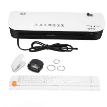 (As show, One size) Laminator Machine 9in A4 Thermal Hot Cold Laminating Machine with Cutter for Home School Office UK P