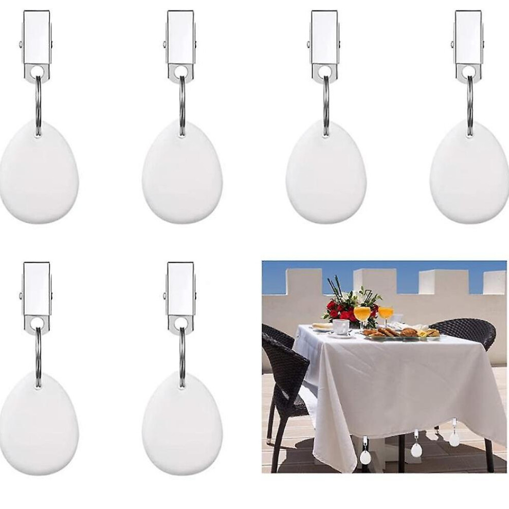 (As Show, One Size) 6 Pcs Tablecloth Clip Tablecloth Pendant Stone Tablecloth Clip For Outdoor Picnic Family Dinner Tabl 6909775815427