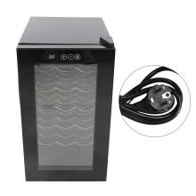 (As show, One size) Wine Cooler Refrigerator Constant Temperature LCD Touchscreen Freestanding 18 Bottles Wine Cellar Fr