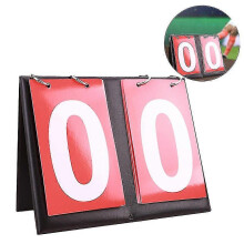 (As show, One size) Tabletop Flip Scoreboard 2/4 Digit Portable Flip Sports Scoreboard Score Counter Scorekeeper Newway Compatible Table Tennis Basketball Football Baseba