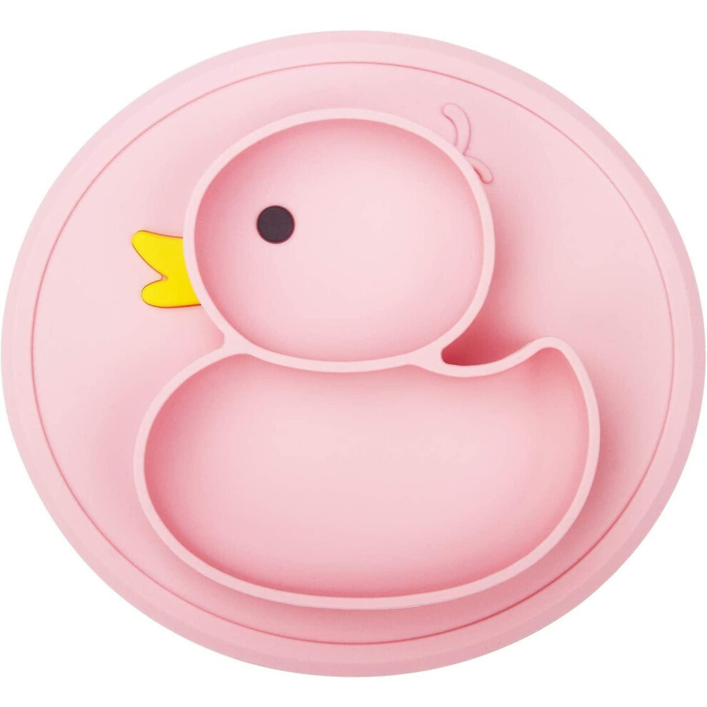 (As show, One size) Silicone Plates for Babies, Toddlers & Kids, 100% BPA Free & FDA Approved, Tabletop Strong Suction,