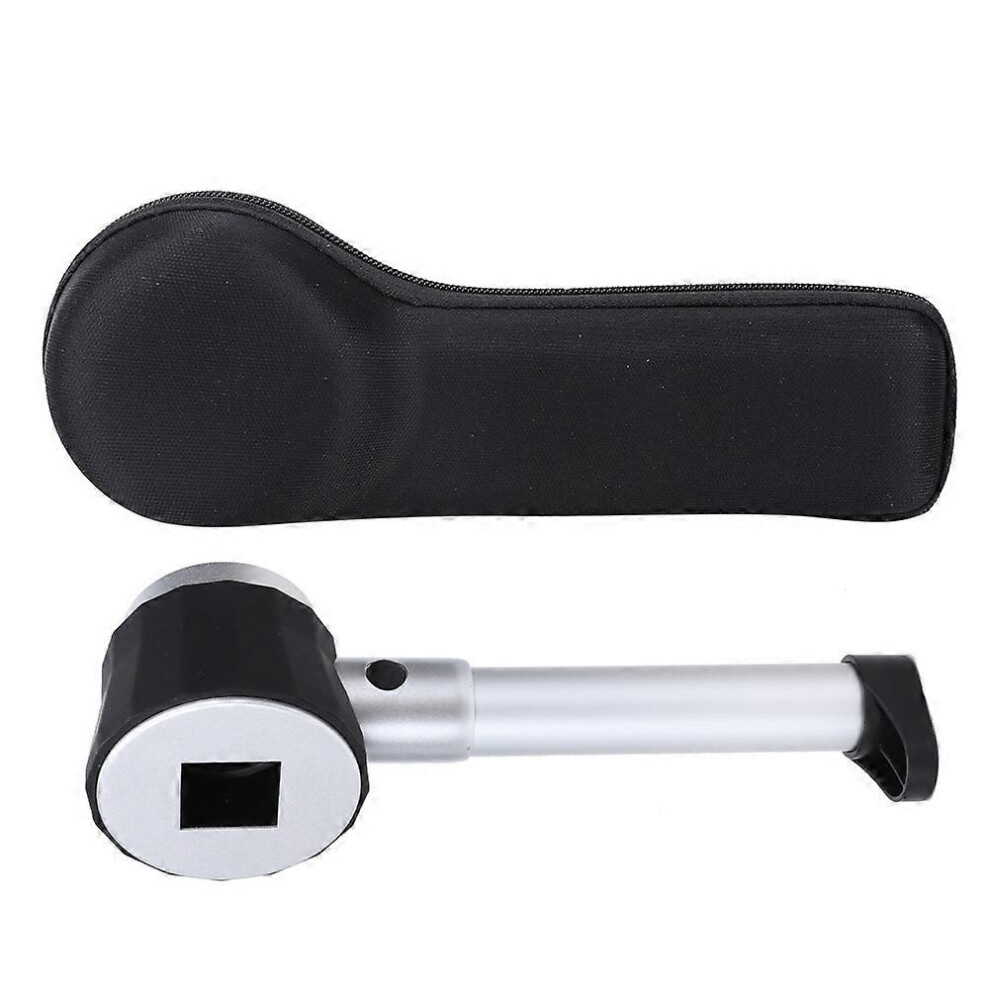 (As show, One size) 10X Portable Pocket LED Mini Magnifier Loupe Magnifying Glass with Scale for Observing